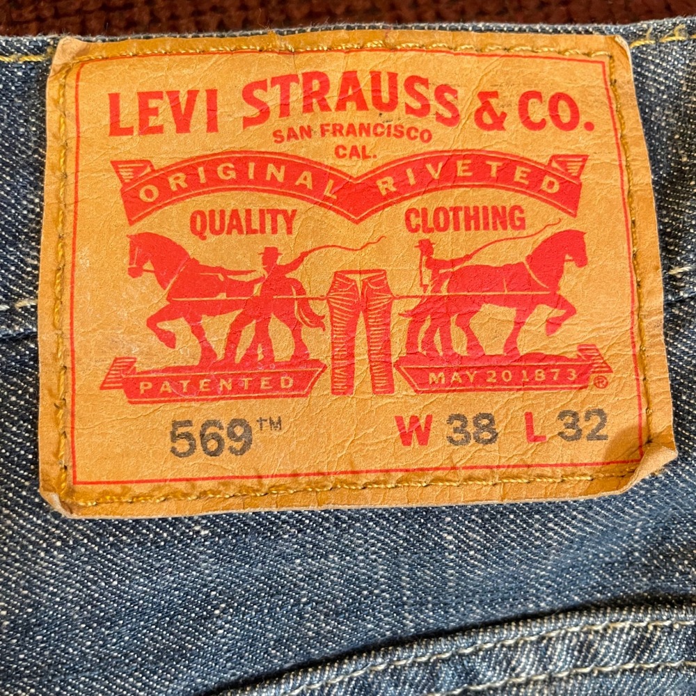 Levi's‎ 569 Loose Straight Jeans Gray Wash Denim Comfort Fit W38 L32 - Picture 3 of 10